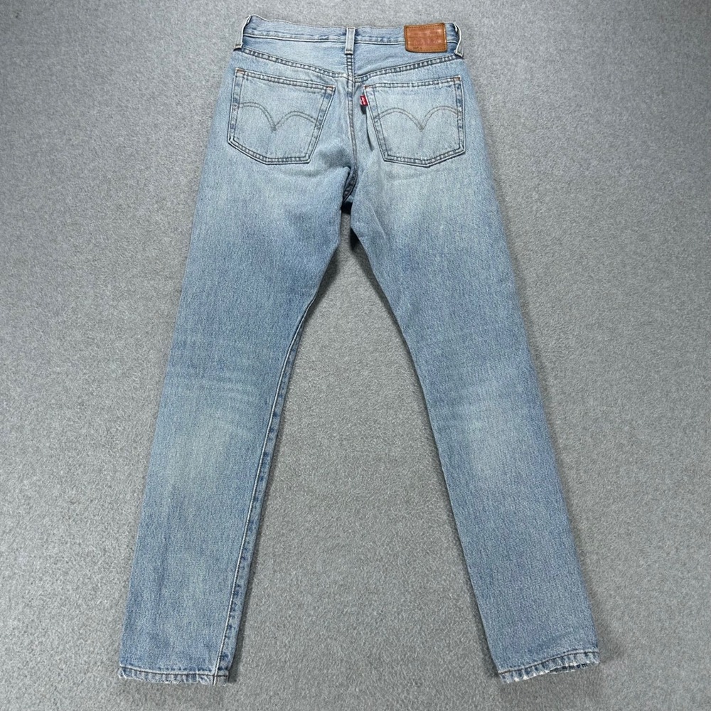 Levi's Jeans 501 Skinny Womens W25 L30 Light Blue Denim Classic Casual - Picture 3 of 16
